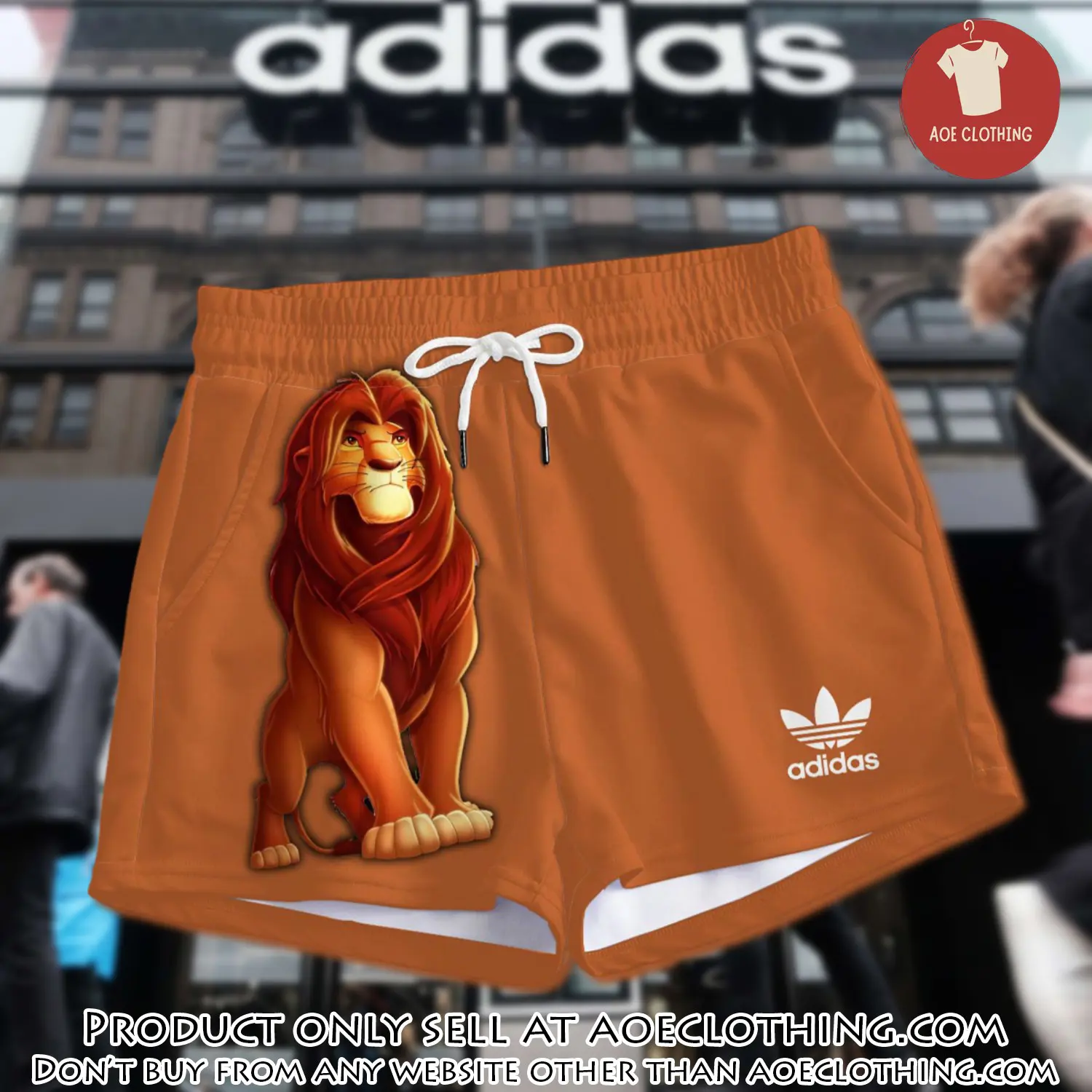 Premium lion king in adidas women shorts lady beach shorts wms1081 aoe2612012